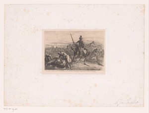 Ridders vechten op een slagveld
