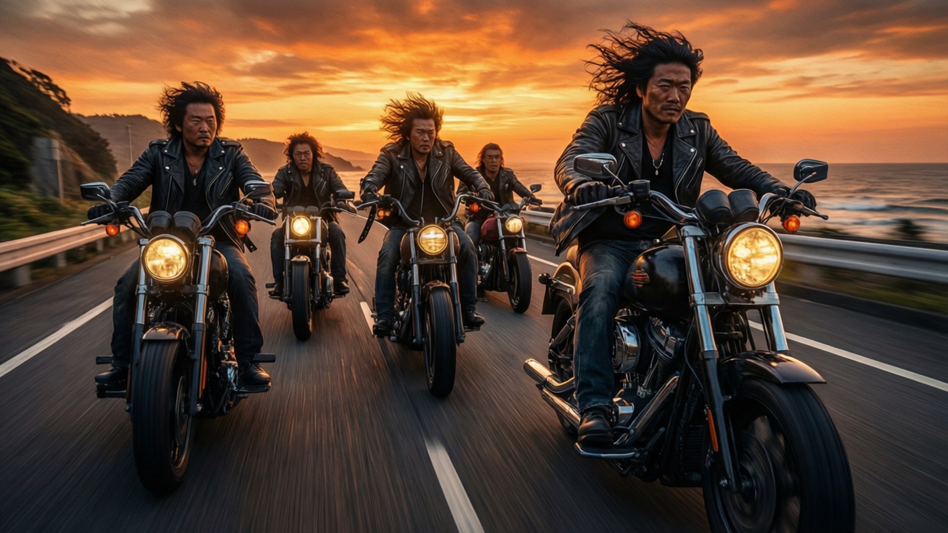 Riding into the Sunset by Wallpapers.art Studio