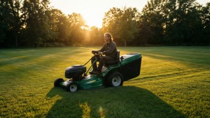 Riding Mower Sunset