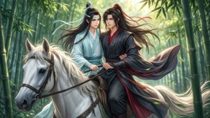 Riding Through Bamboo