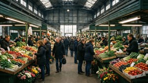 Riga Central Market Bustle