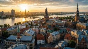 Riga Old Town Sunrise