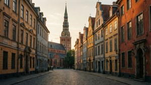 Riga Old Town Sunset