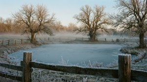 Rime Ice Farm Morning