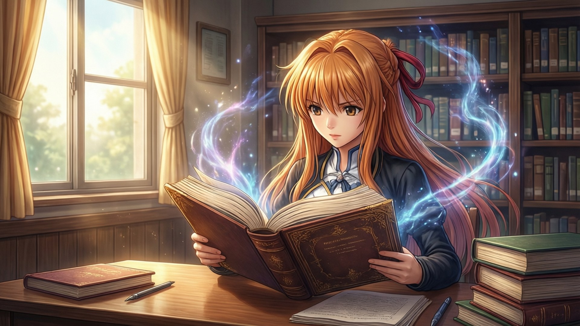 Rin's Study Session by Wallpapers.art Studio
