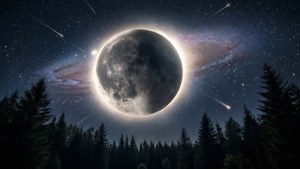 Ringed Eclipse Moon