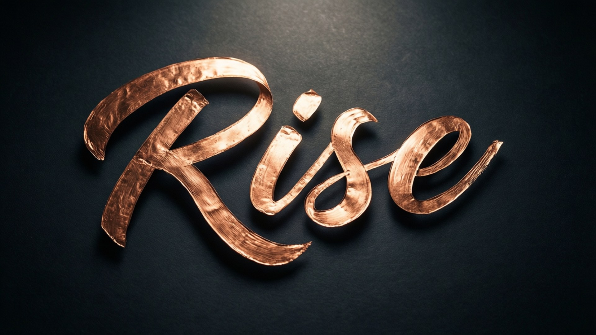 Rise Copper Calligraphy by Wallpapers.art Studio