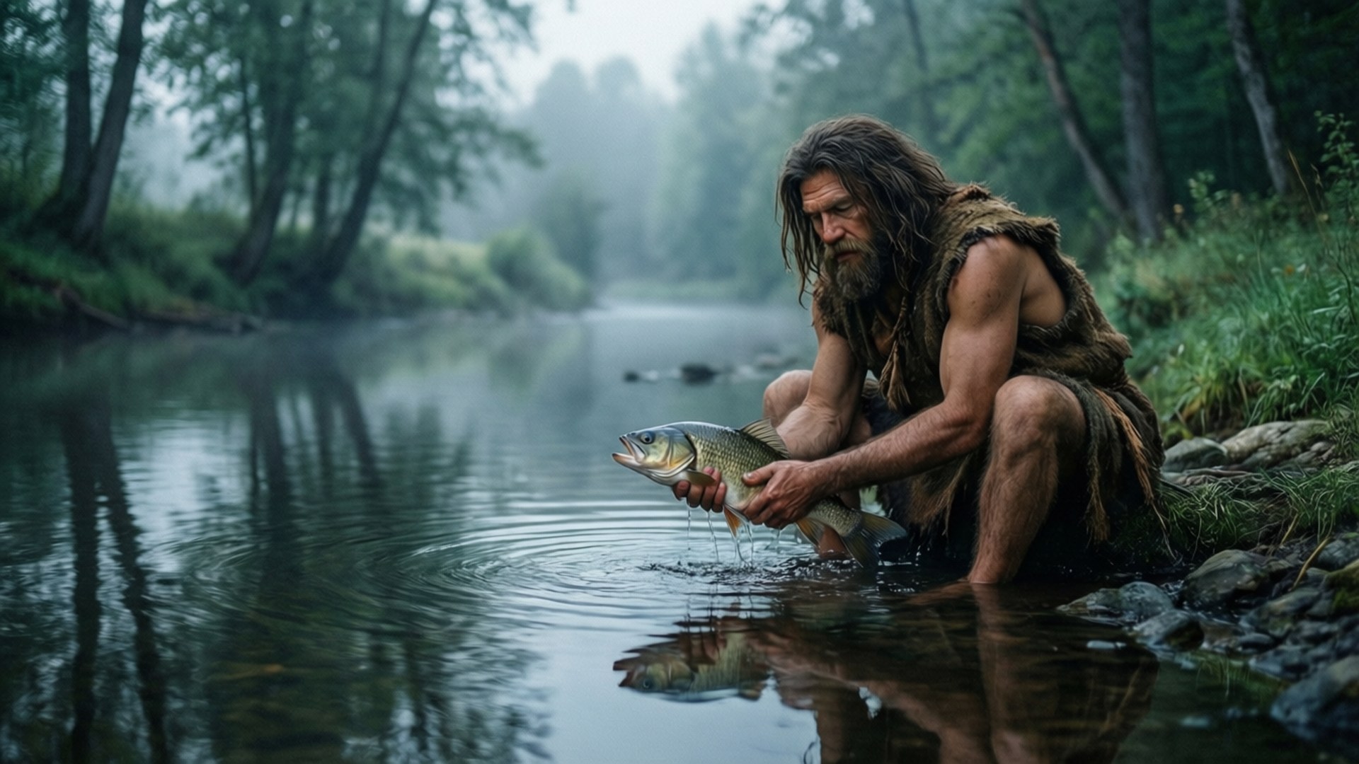 River Catch Serenity by Wallpapers.art Studio