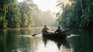 River Journey Through Jungle