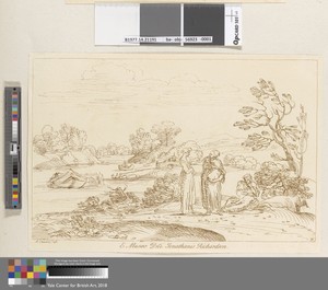 River Landscape with Three Women