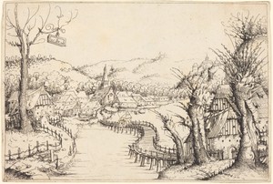 River Landscape with Wooden Bridge