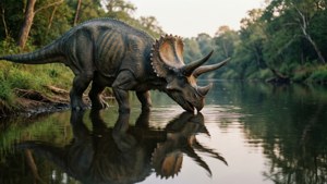 River Reflection Triceratops