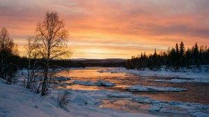 River Sunset Winter