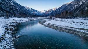 River Through Snow
