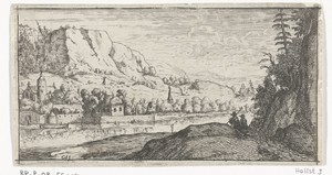 Rivier in een berglandschap