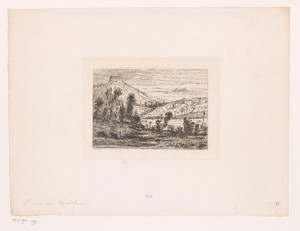 Rivier in een heuvelachtig landschap