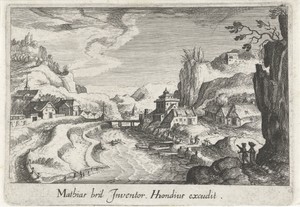 Rivierdal in een berglandschap