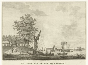 Riviergezicht vanaf oever Lek bij Krimpen aan de Lek