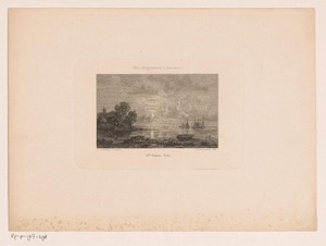 Rivierlandschap bij maanlicht