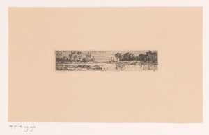 Rivierlandschap met bomen op de oevers
