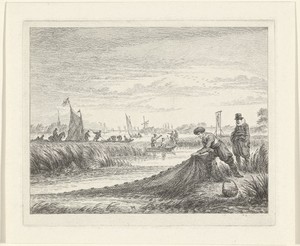 Rivierlandschap met boten nabij Amstelveen, 1624