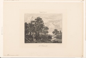 Rivierlandschap met cascade