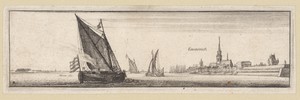Rivierlandschap met gezicht op Emmerich