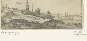 Rivierlandschap met gezicht op Rhenen