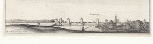 Rivierlandschap met gezicht op Straatsburg