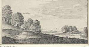 Rivierlandschap met wandelende figuren nabij Albury