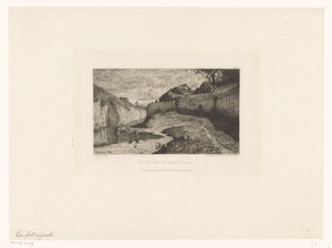Rivieroever langs de stadsmuren van Chanaz, Savoie