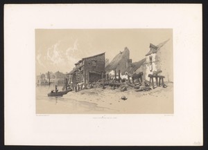 Rivieroever met huizen