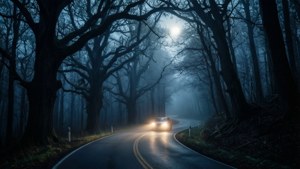 Road Through Spooky Forest