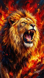 Roaring Lion Abstract