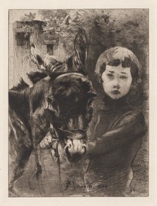 Robert Besnard and His Donkey (Robert Besnard et son âne)
