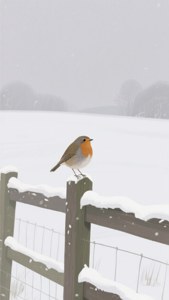 Robin in Snow