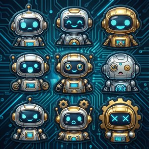 Robot Sticker Set
