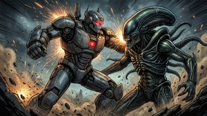 Robot vs Alien