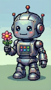 Robot with Flower