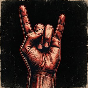 Rock On Hand Grunge