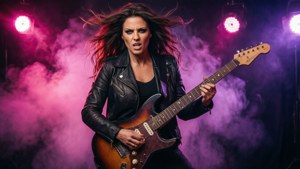 Rock Singer Guitar Lady