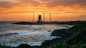 Rocket Launch Sunset