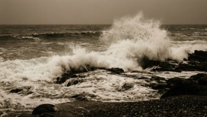 Rocky Coast Sepia