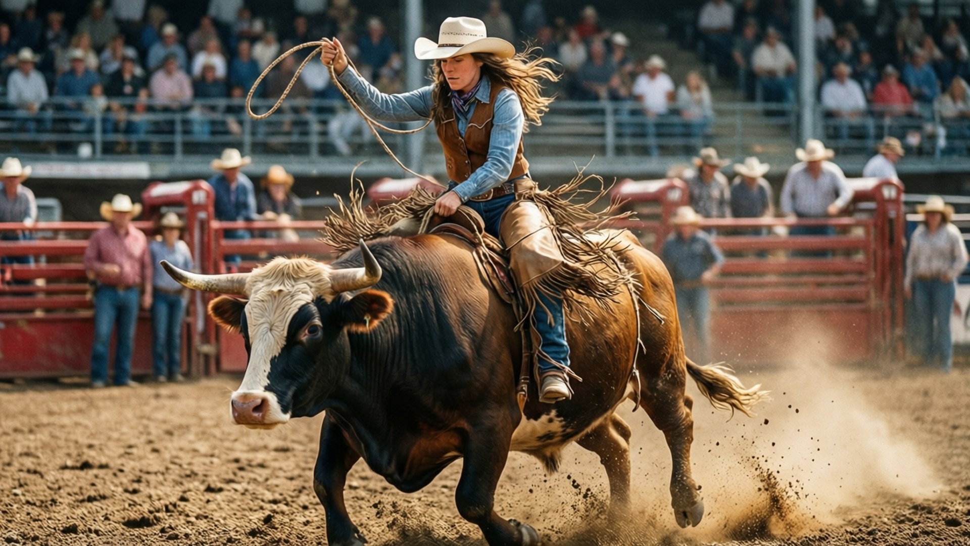 Rodeo Action Shot by Wallpapers.art Studio