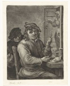 Roker aan een tafel