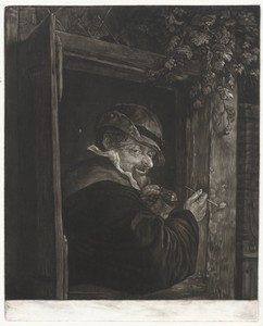 Roker in een venster