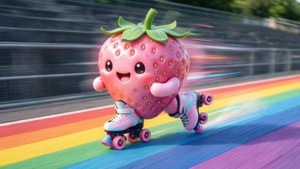 Roller Skating Strawberry