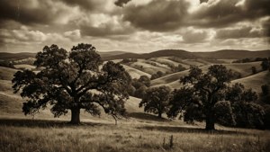 Rolling Hills Sepia
