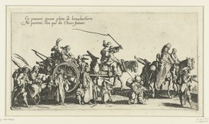 Roma met paarden en kar onderweg