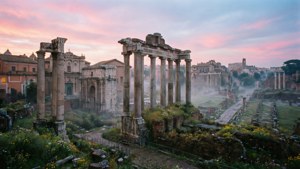 Roman Forum Dawn Mist